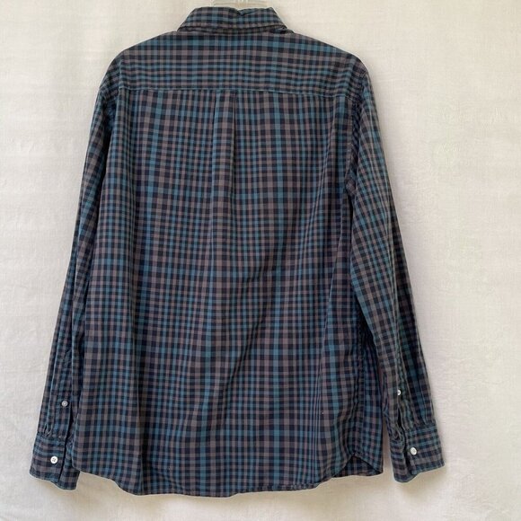 Bixby Nomad Shirt Men Large Blue Check Plaid Slim Fit Button Down Preppy Classic - Picture 7 of 10